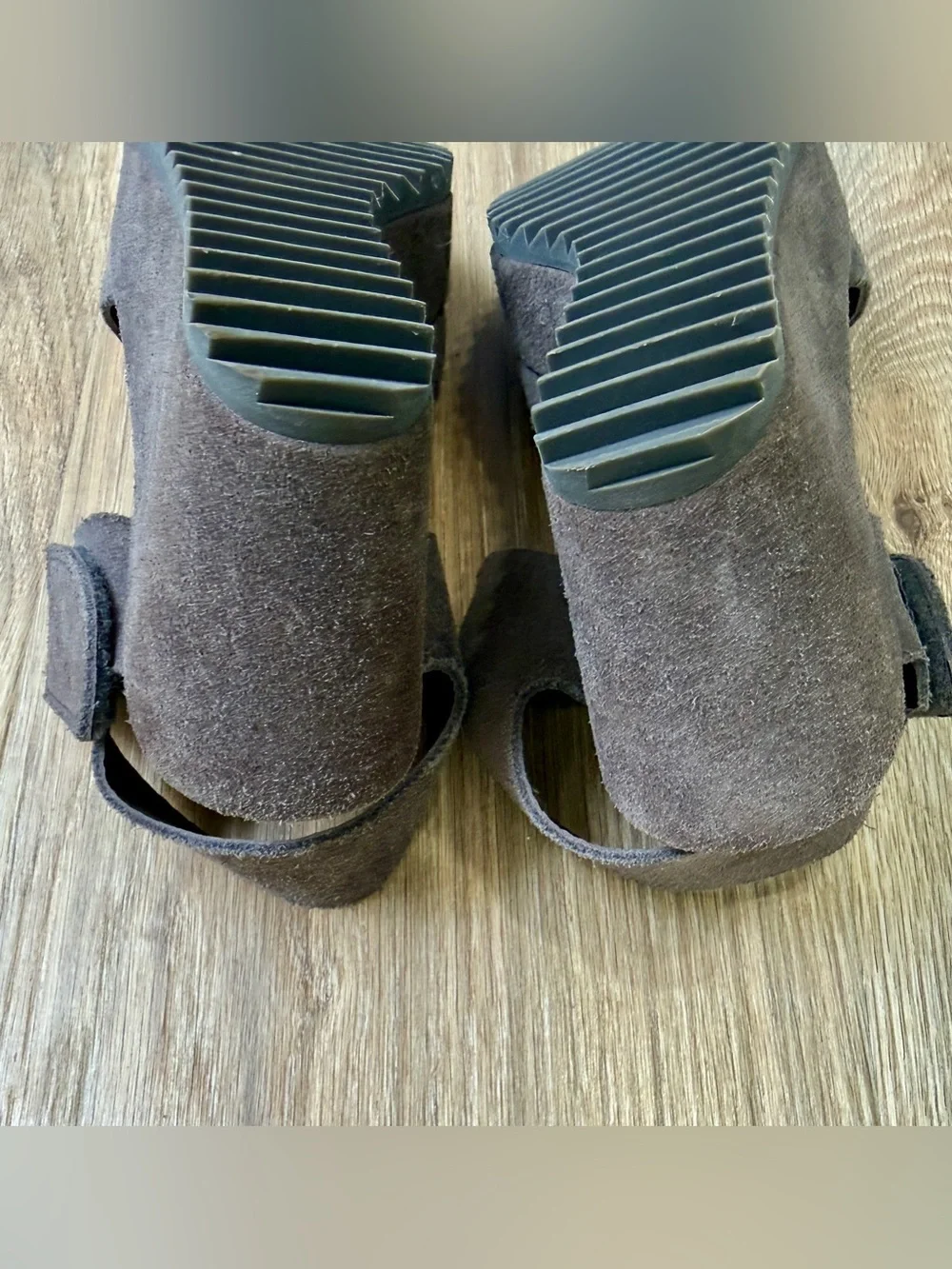 Pedro García Suede Platform Wedge Sandals Brown Size 37